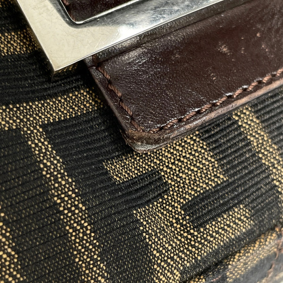 Fendi Zucca Shoulder Bag Mamma Baguette canvas brown main image 2